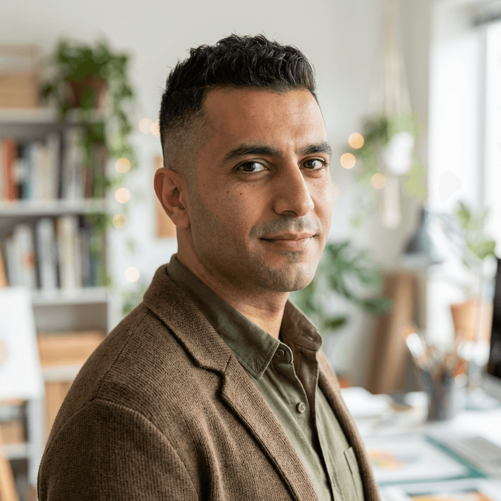 Arjun Patel, freelance designer and regular at The Kaffee