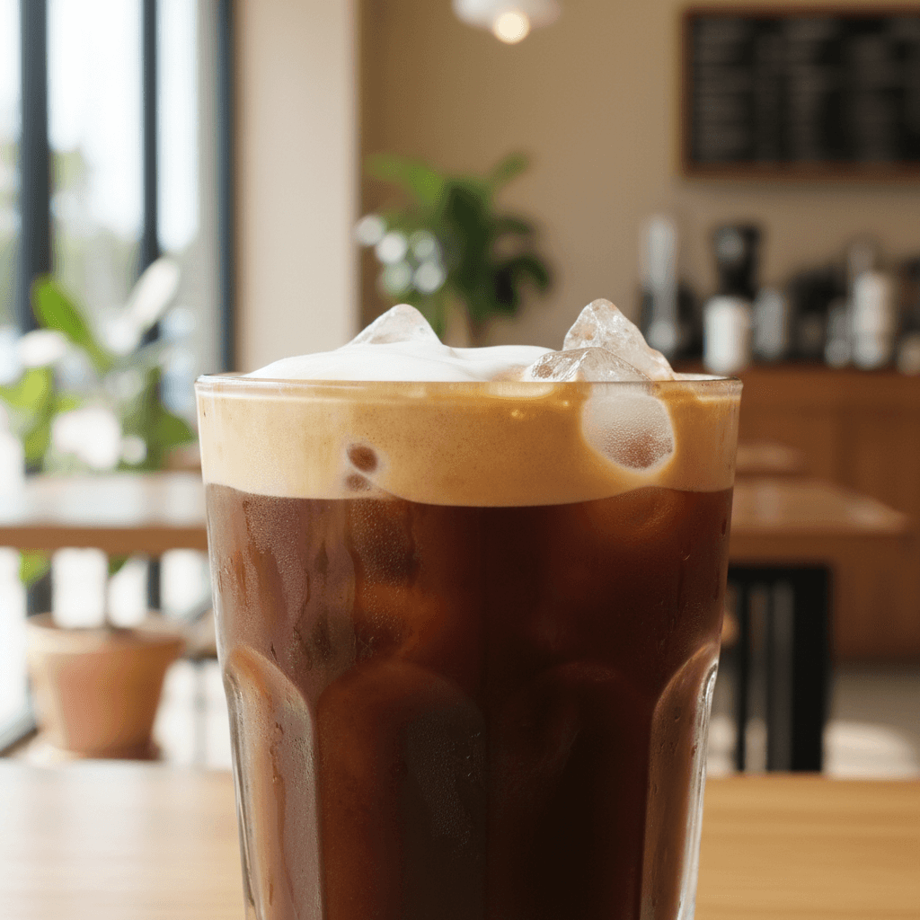 Iced coffee drink at The Kaffee